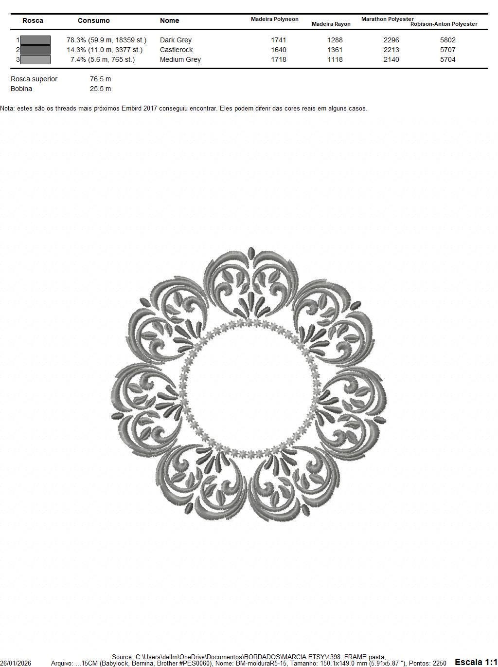 Monogram Frame Wreath embroidery designs - Floral Roses Frame machine embroidery pattern - Kitchen Tea Towel file - Instant digital download