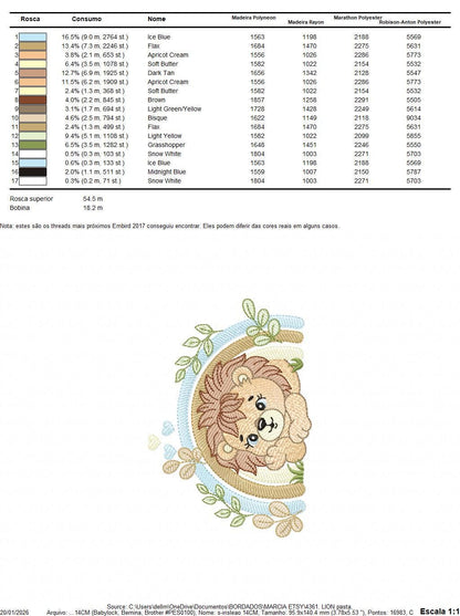 Lion embroidery designs - Safari wild animal machine embroidery pattern - Baby boy file - Rainbow and flowers - Instant digital download pes