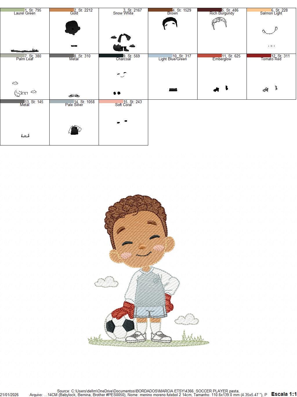 Soccer player embroidery designs - Baby Boy with Black curly hair machine embroidery file - Goalkeeper with soccer ball - Instant download