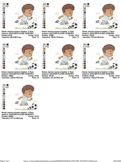 Soccer player embroidery designs - Baby Boy with curly hair machine embroidery file - Boy with soccer ball file - Instant digital download