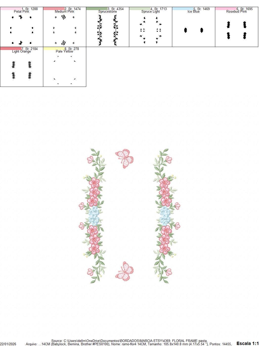 Monogram Frame with roses embroidery designs - Flower Laurel wreath machine embroidery pattern - Kitchen Towel file - Instant download jef
