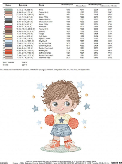 Boxer Boy embroidery designs - Baby Boy athlete machine embroidery file - Fighter Pugilist file - Instant digital download pes jef dst hus