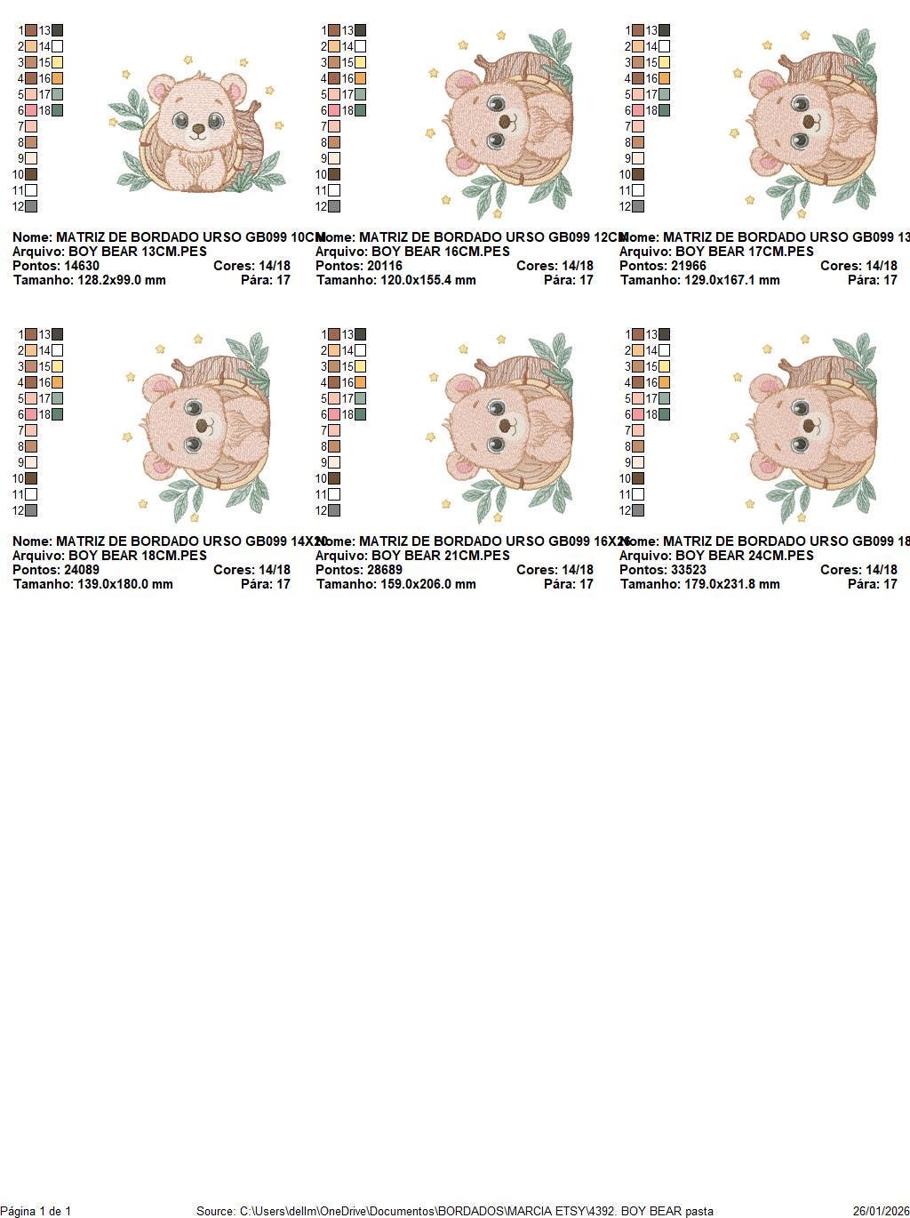 Bear embroidery designs - Baby Boy Bear machine embroidery pattern - Cute Bear with tree trunk file - Instant digital download pes jef dst