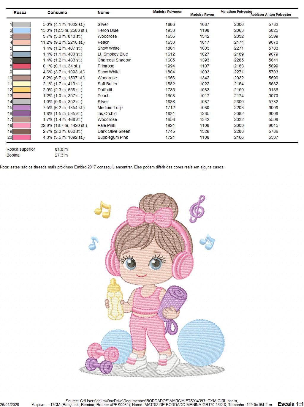 Gym-goer Girl embroidery designs - Fitness enthusiast athlete teacher machine embroidery file - Gym regular rat file - Instant download pes