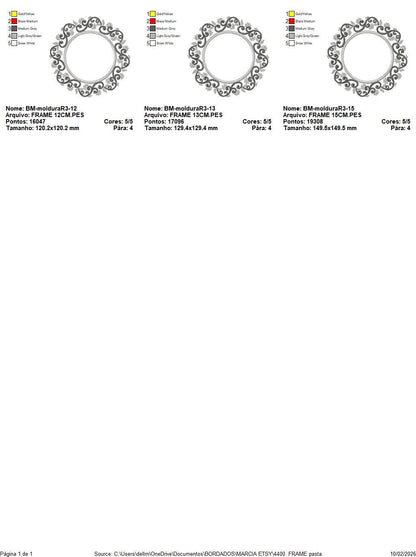 Monogram Wreath embroidery designs - Floral Roses Frame machine embroidery pattern - Kitchen Tea Towel file - Instant digital download pes