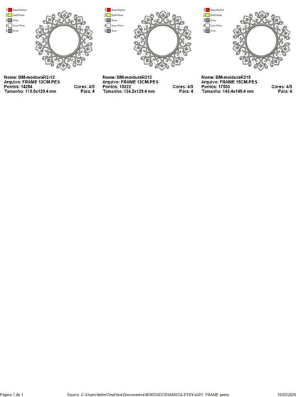 Monogram Wreath embroidery designs - Floral Roses Frame machine embroidery pattern - Kitchen Tea Towel file - Instant digital download pes