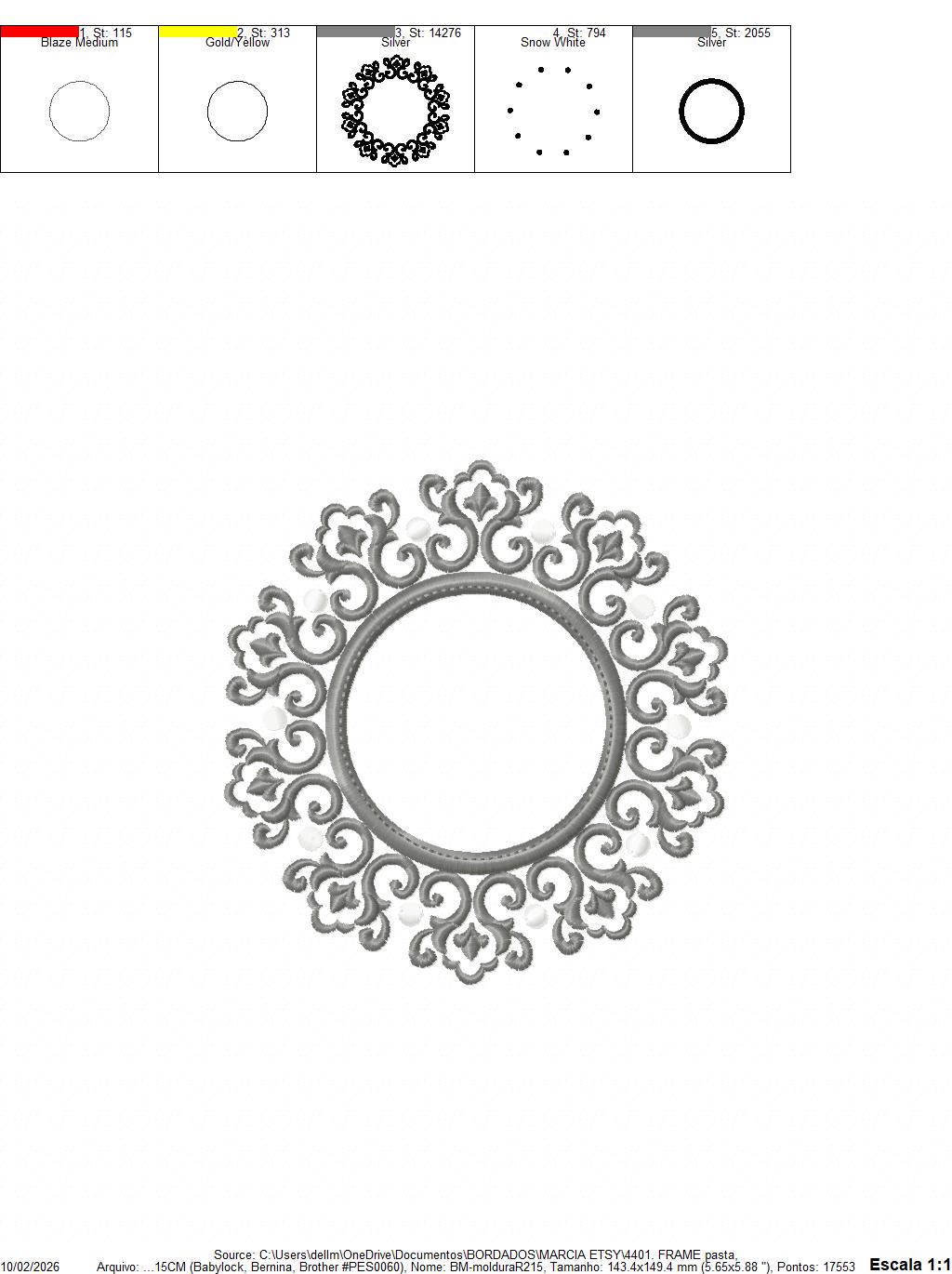 Monogram Wreath embroidery designs - Floral Roses Frame machine embroidery pattern - Kitchen Tea Towel file - Instant digital download pes