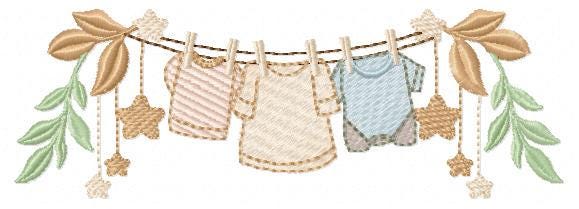 Baby boy with clothes line embroidery designs - Newborn machine embroidery pattern - Gender Reveal Party - Instant digital download pes jef