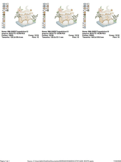 Baby Boy shoes embroidery designs - High-top sneakers boots machine embroidery pattern - Baby boy file - Instant digital download pes jef