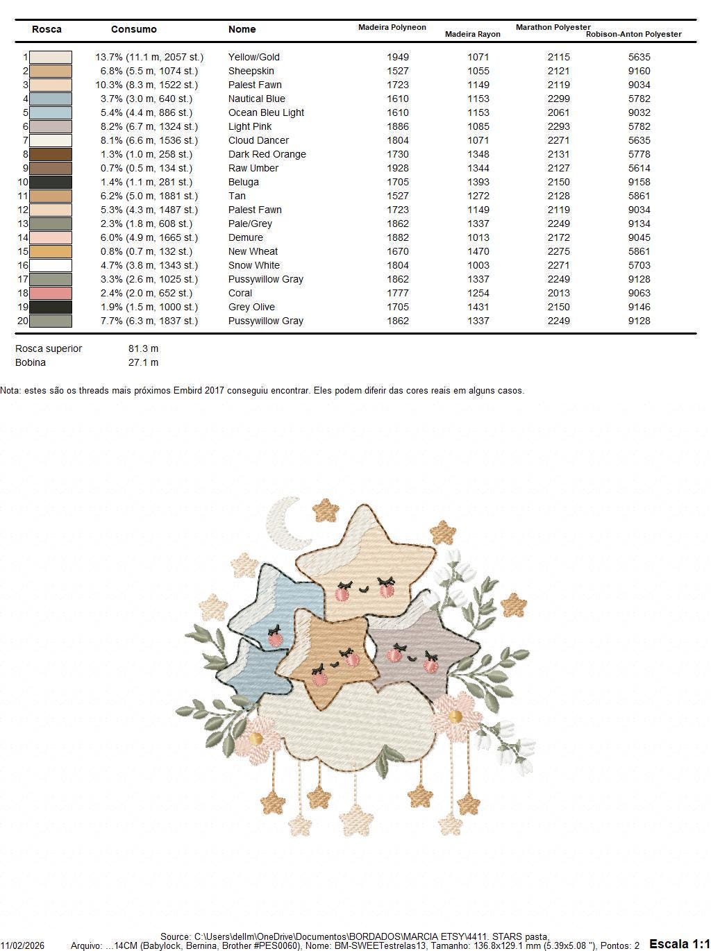 Stars and clouds embroidery design - Baby Girl and Boy machine embroidery pattern - Boho stars with leaves - Instant digital download pes