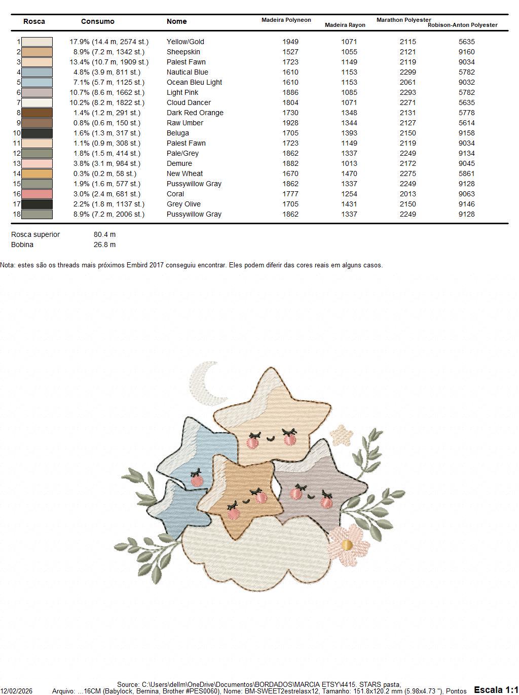 Stars and clouds embroidery design - Baby Girl and Boy machine embroidery pattern - Boho stars with leaves - Instant digital download jef