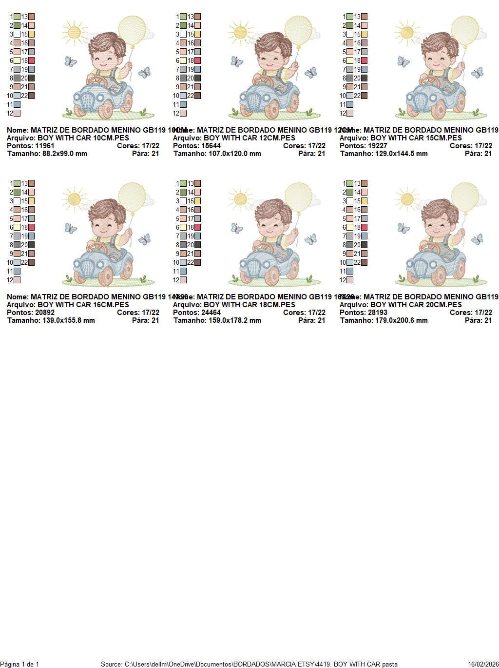 Baby Boy with old car embroidery designs - Toddler playing machine embroidery pattern - Boy with balloon - Instant digital download pes jef