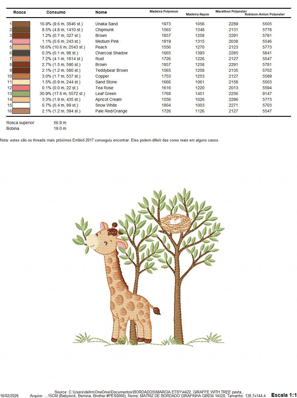 Giraffe with tree embroidery designs - Safari wild animal with birdnest machine embroidery pattern - Baby boy file - Instant download pes