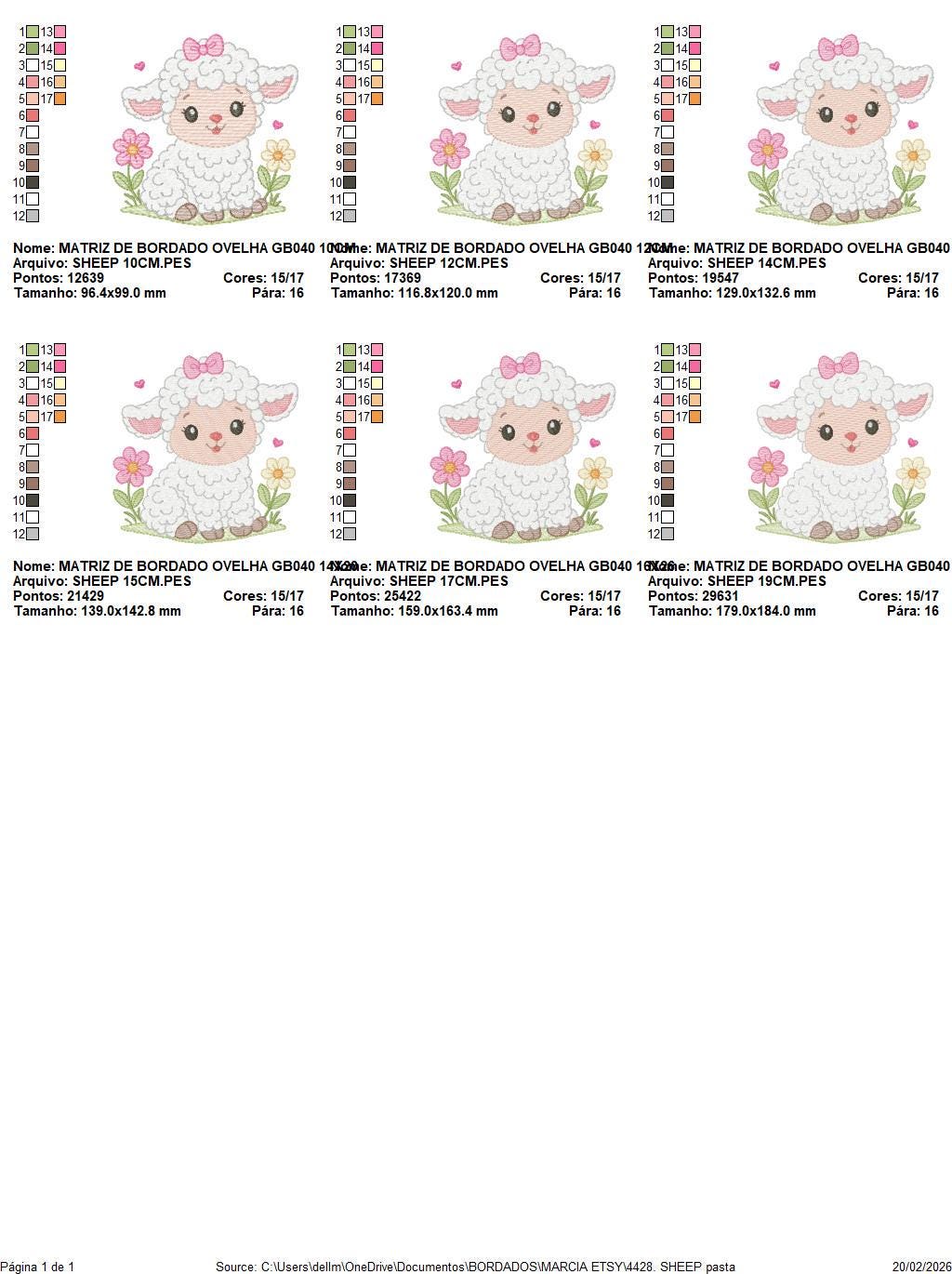 Baby Sheep with lace embroidery design - Lamb machine embroidery pattern - Baby girl file - Instant digital download pes jef dst hus vp3 xxx