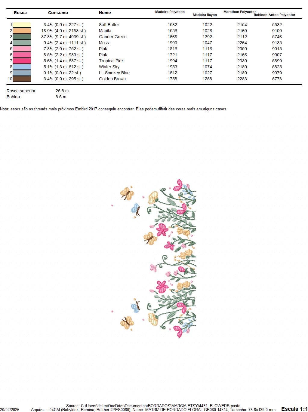 Flower garden embroidery designs - Floral Butterfly machine embroidery pattern - Kitchen towel file - Instant digital download pes jef dst