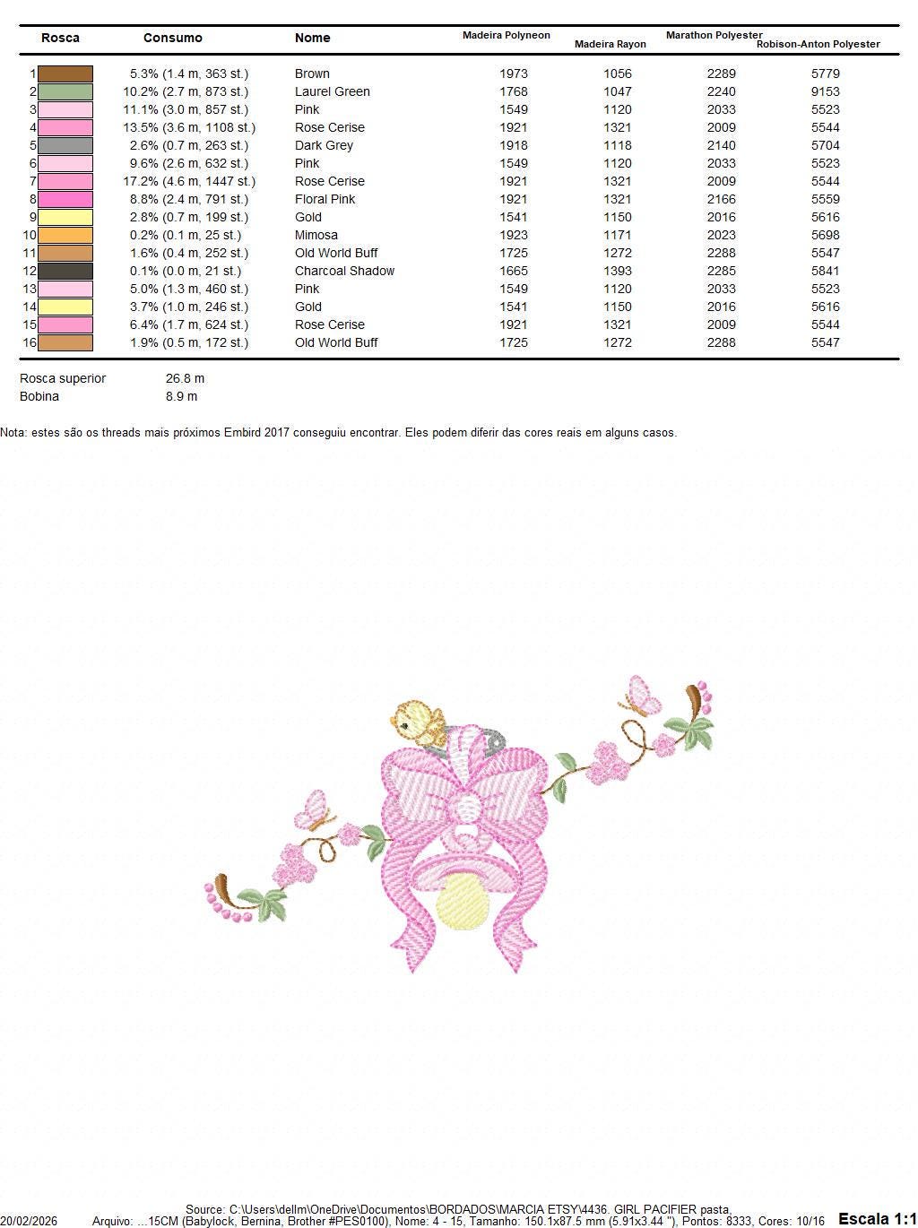 Baby girl pink ribbon and pacifier embroidery designs - Newborn toy machine embroidery pattern - Princess bow lace - Instant download pes