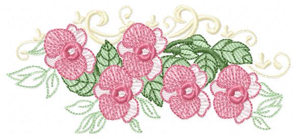 Moth Orchid embroidery designs - Kitchen Towel Flowers machine embroidery pattern - Phalaenopsis Orchid file - Instant digital download pes