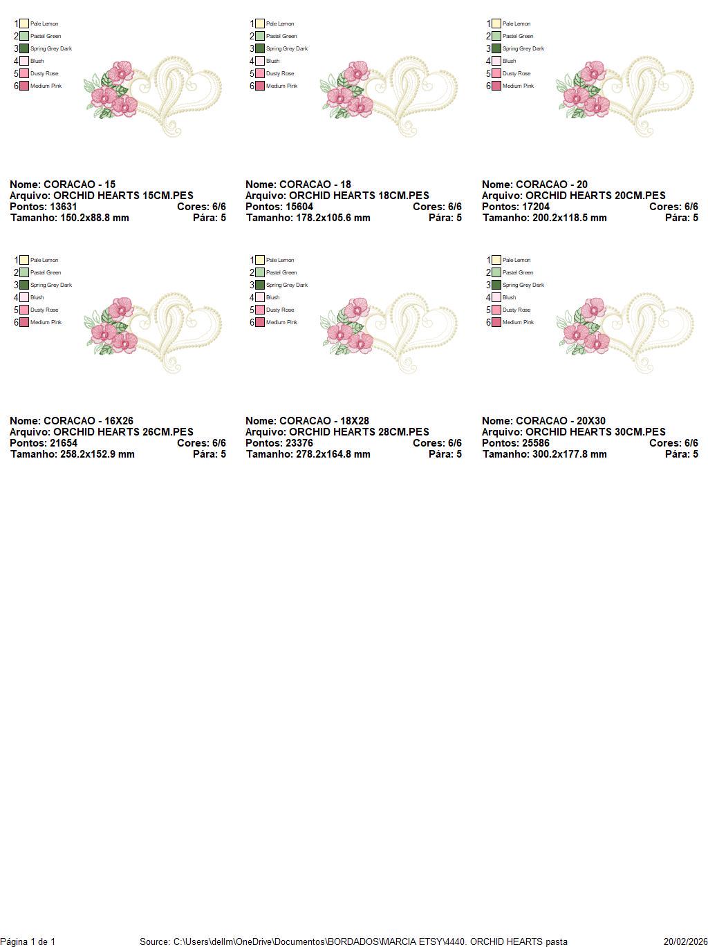 Hearts with moth orchid flowers embroidery designs - Flower heart frame machine embroidery pattern - Baby girl file - Instant download pes
