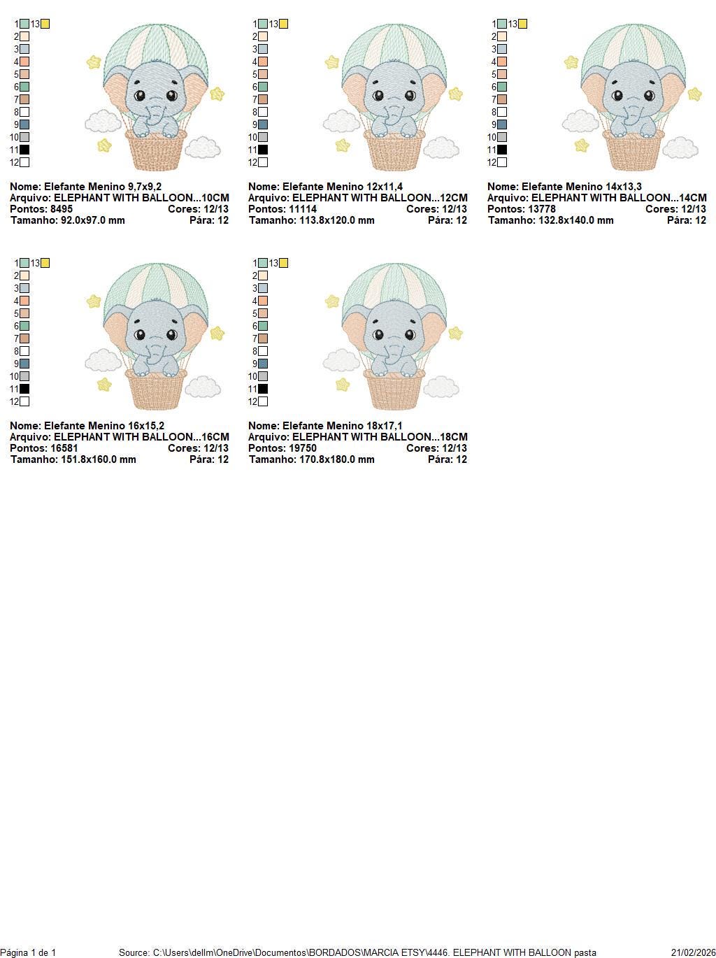 Baby Boy Elephant embroidery designs - Elephant with balloon machine embroidery pattern - Safari wild Animal - Instant download pes jef dst