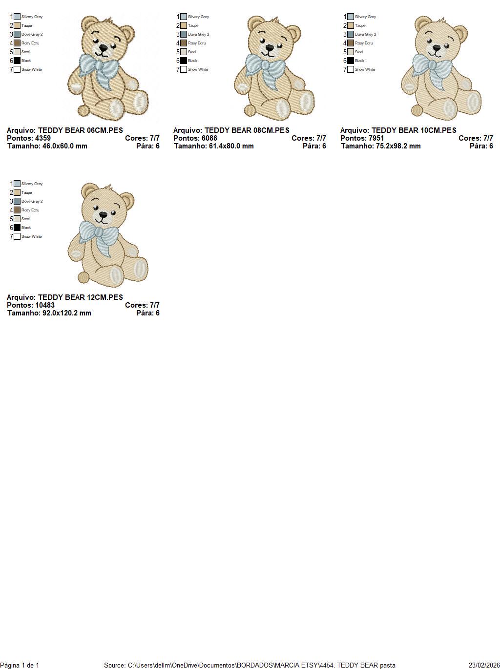 Teddy Bear embroidery designs - Baby boy toy machine embroidery pattern - Cute Bear with bow tie file - Instant digital download pes jef dst