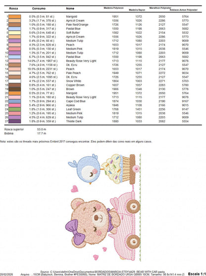 Female Bear with toy horse embroidery designs - Baby girl playing machine embroidery pattern - Instant digital download pes jef dst hus vp3