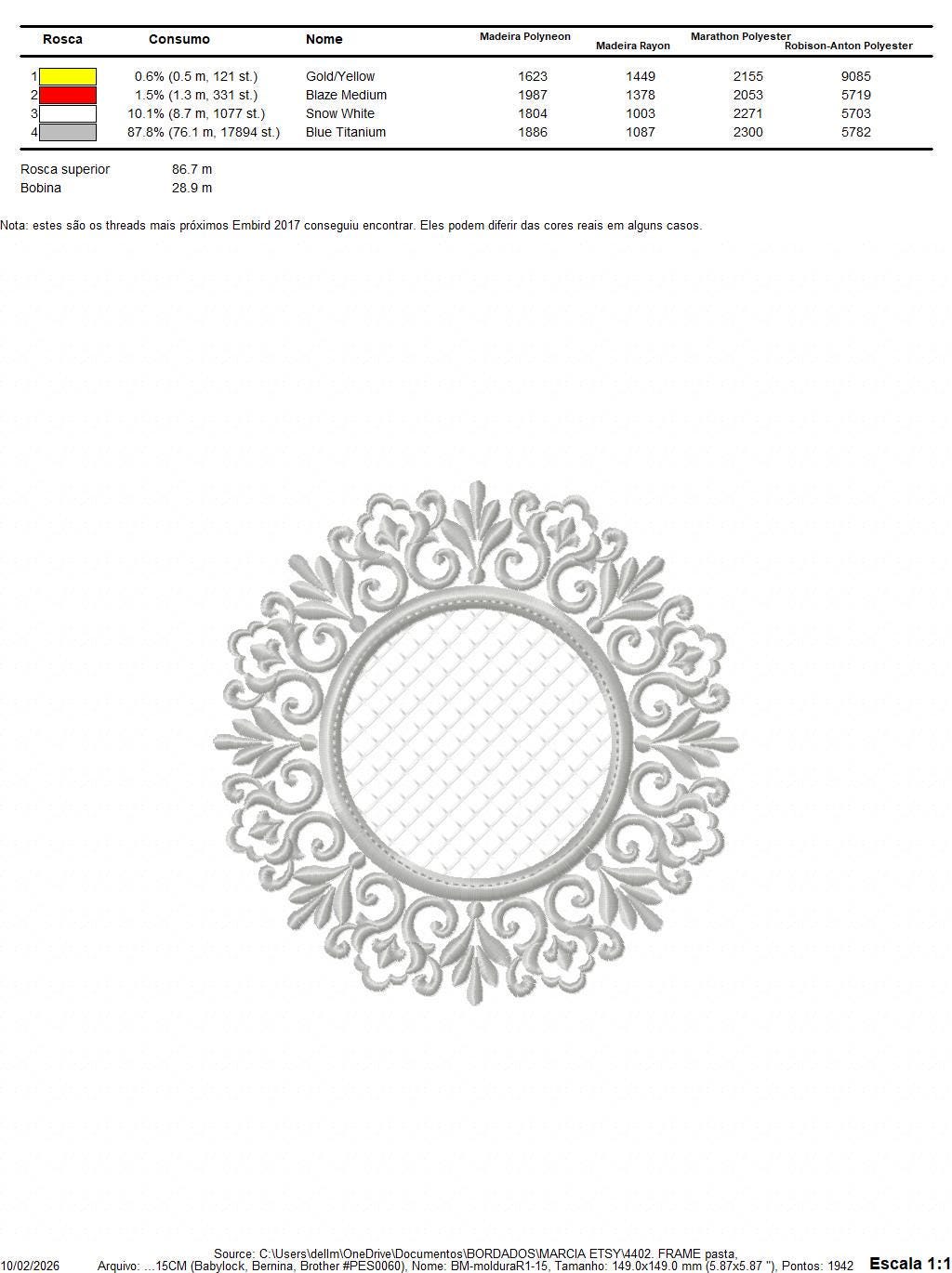 Monogram Wreath embroidery designs - Floral Roses Frame machine embroidery pattern - Kitchen Tea Towel file - Instant digital download pes