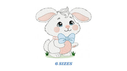 Male Bunny embroidery design - Rabbit with mushrooms with laurel frame machine embroidery pattern - Woodland animal file - instant download