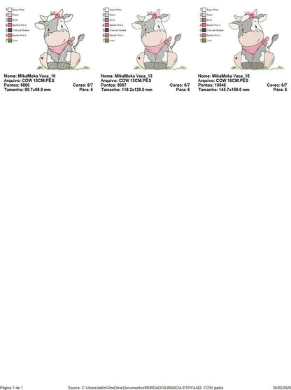 Cow with bow lace embroidery design - Farm Animal Ranch embroidery design machine embroidery pattern - Kitchen Towel file - Instant download