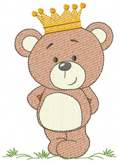 Teddy Bear embroidery designs - Baby boy toy machine embroidery pattern - Cute Bear with bow tie file - Instant digital download pes jef dst