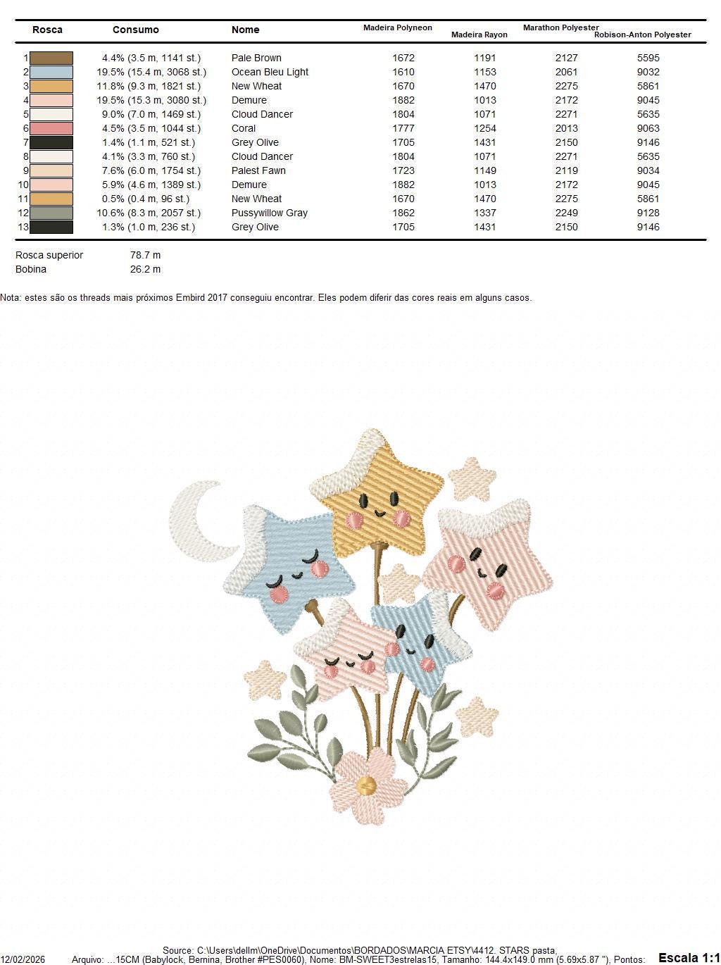 Stars and flowers embroidery design - Baby Girl and Boy machine embroidery pattern - Boho stars with leaves - Instant digital download pes