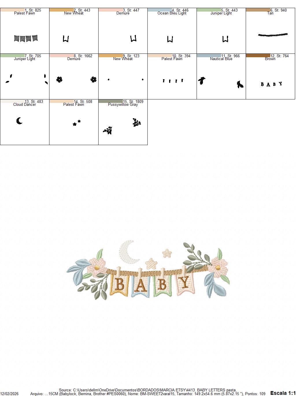 Baby boy and girl line with flags embroidery designs - Newborn machine embroidery pattern - Gender Reveal Party - Instant digital download