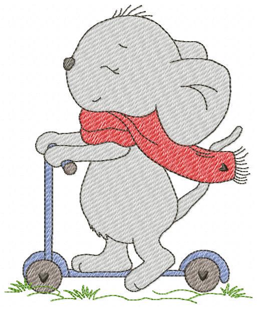 Mouse embroidery designs - Baby boy mouse with diaper machine embroidery pattern - Cute sweet delicate mouse - Instant download digital pes