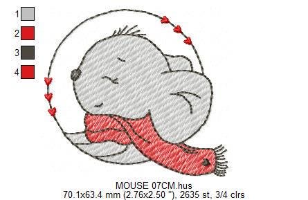 Mouse embroidery designs - Baby boy mouse with diaper machine embroidery pattern - Cute sweet delicate mouse - Instant download digital pes