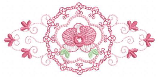 Phalaenopsis moth Orchid Flower embroidery designs - Wreath machine embroidery pattern - Girl Kitchen Tea Towel file - Instant download pes