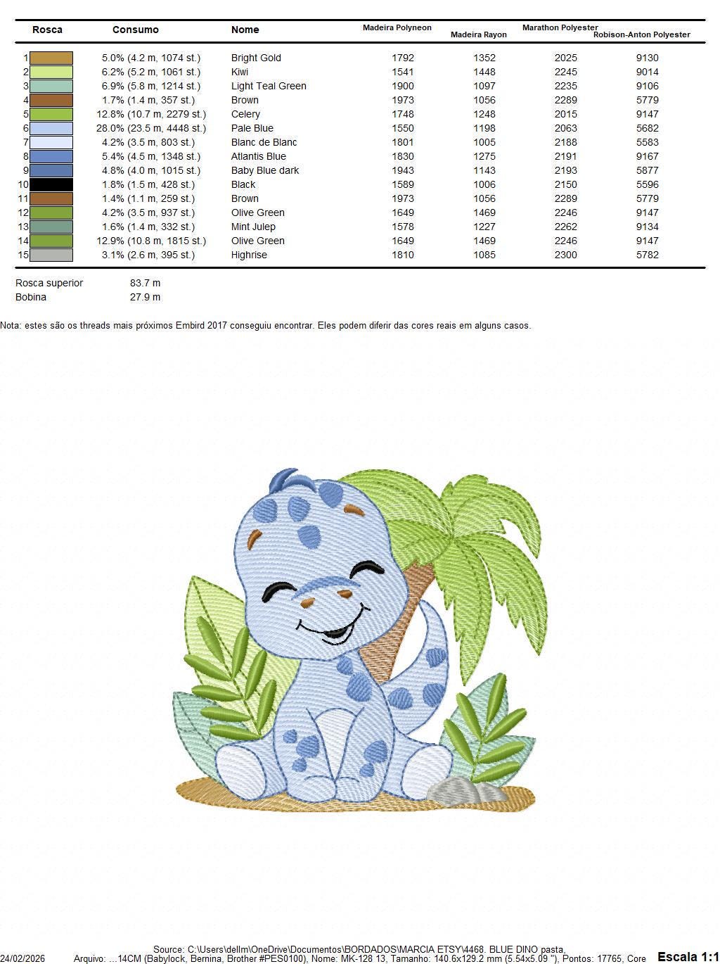 Dinosaur embroidery designs - Dino with flowers machine embroidery pattern - Baby boy file Brontosaurus - instant digital download pes jef