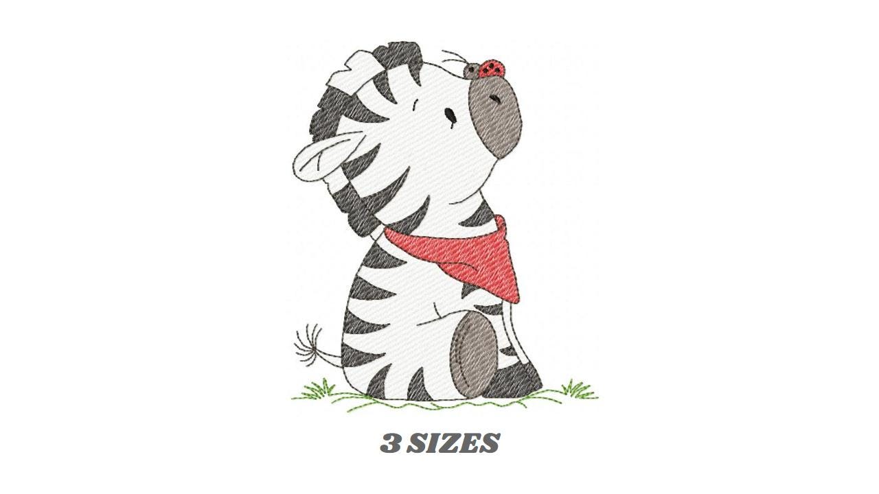 Zebra embroidery designs - Animal embroidery design machine embroidery pattern - Safari embroidery file - instant digital download pes jef