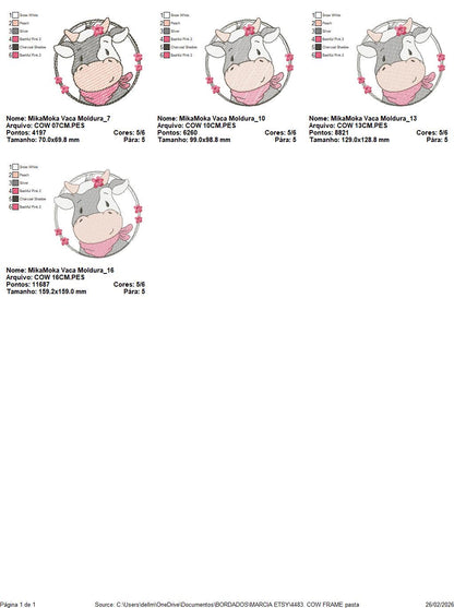 Cow with bow lace embroidery design - Farm Animal Ranch embroidery design machine embroidery pattern - Kitchen Towel file - Instant download