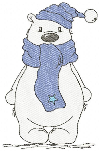 Teddy Bear embroidery designs - Baby boy toy machine embroidery pattern - Cute Bear with bow tie file - Instant digital download pes jef dst