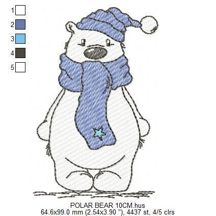 Teddy Bear embroidery designs - Baby boy toy machine embroidery pattern - Cute Bear with bow tie file - Instant digital download pes jef dst
