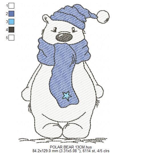 Teddy Bear embroidery designs - Baby boy toy machine embroidery pattern - Cute Bear with bow tie file - Instant digital download pes jef dst