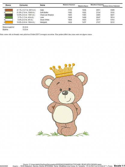 Teddy Bear embroidery designs - Baby boy toy machine embroidery pattern - Cute Bear with bow tie file - Instant digital download pes jef dst