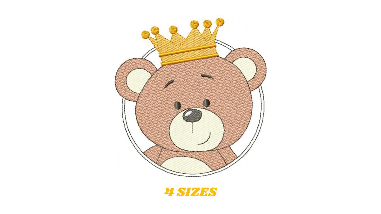 Teddy Bear embroidery designs - Baby boy toy machine embroidery pattern - Cute Bear with bow tie file - Instant digital download pes jef dst