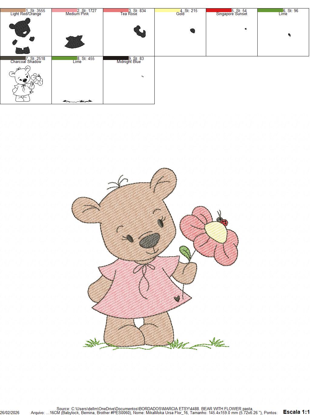 Teddy Bear embroidery designs - Baby boy toy machine embroidery pattern - Cute Bear with bow tie file - Instant digital download pes jef dst