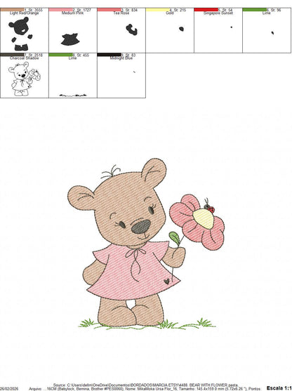 Teddy Bear embroidery designs - Baby boy toy machine embroidery pattern - Cute Bear with bow tie file - Instant digital download pes jef dst