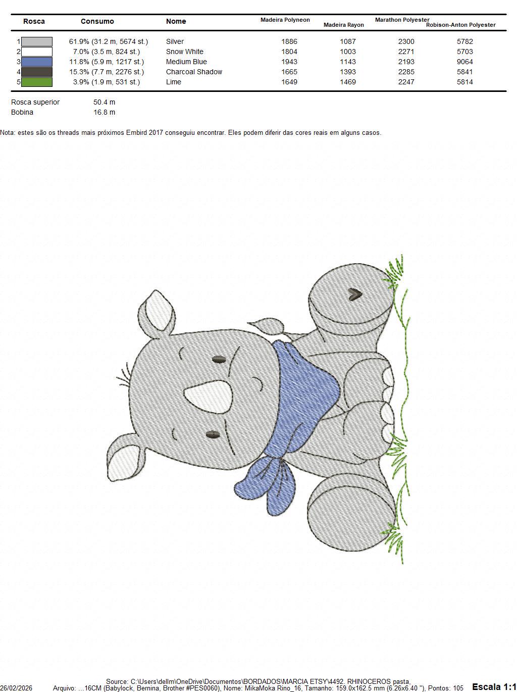 Rhino embroidery designs - Animal embroidery design machine embroidery pattern - baby boy embroidery file - girl embroidery download pes jef