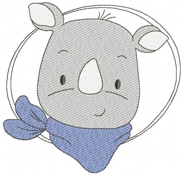 Rhino embroidery designs - Animal embroidery design machine embroidery pattern - baby boy embroidery file - girl embroidery download pes jef