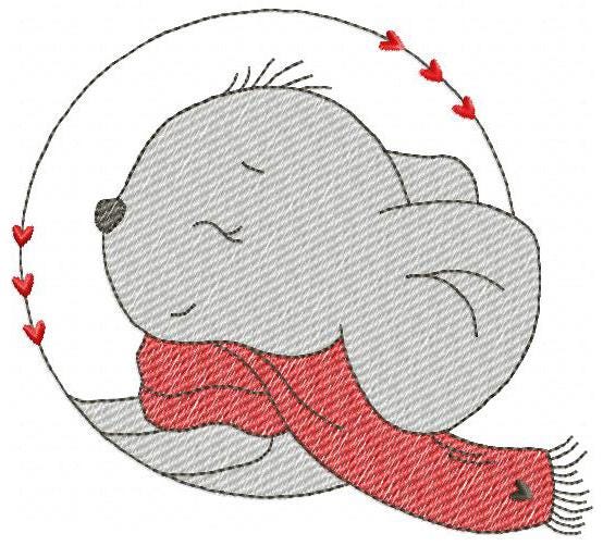Mouse embroidery designs - Baby boy mouse with diaper machine embroidery pattern - Cute sweet delicate mouse - Instant download digital pes