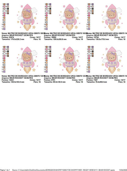 Space Rocket embroidery designs - Rocket with stars machine embroidery pattern - Baby Boy file - Instant digital download pes jef dst (Copy) Marcia Embroidery
