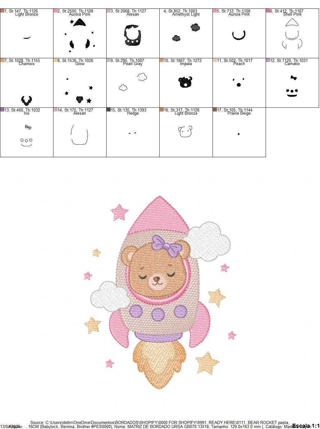Space Rocket embroidery designs - Rocket with stars machine embroidery pattern - Baby Boy file - Instant digital download pes jef dst (Copy) Marcia Embroidery