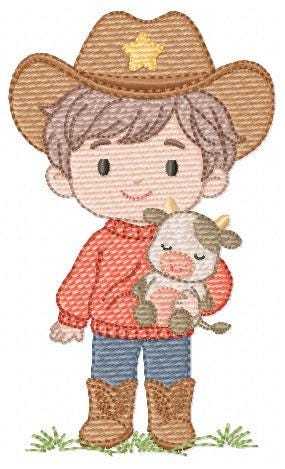 Cowboy embroidery design - Baby boy embroidery designs machine embroidery pattern - Kid embroidery file Cowboy with Horse instant download (Copy) Marcia Embroidery